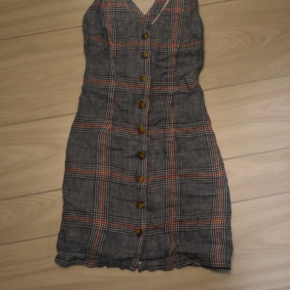 Forever 21 Plaid Grey Summer Dress - Picture 3 of 4